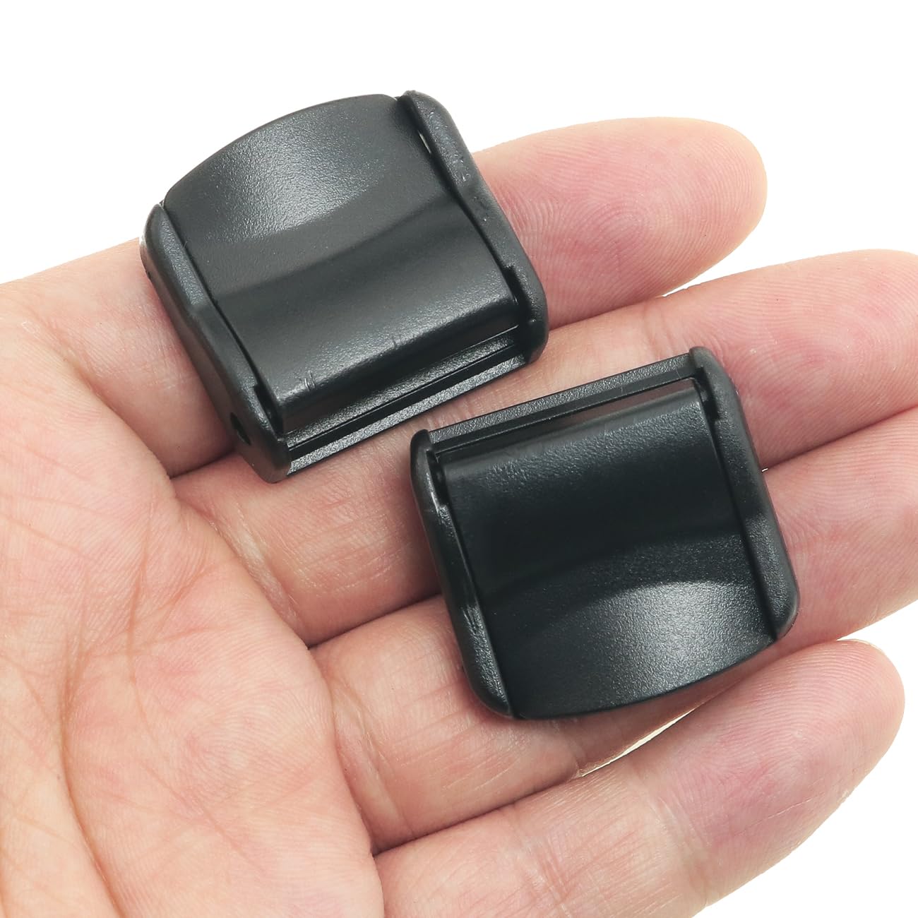 FMHXG 12PCS Snap Buckle Weave Straps with D Ring Buckle 2.5CM Adjustable Plastic Lock Lever Fastener for Collar Suspenders Belt Braces Outdoor Survival Tactical Paratrooper Accessories