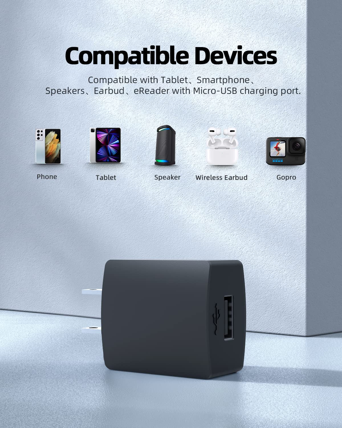 Micro USB Charger Fit for Lenovo Smart Tab M7 M8 M10 FHD Rel E7 E10 Tablet Power Supply Adapter
