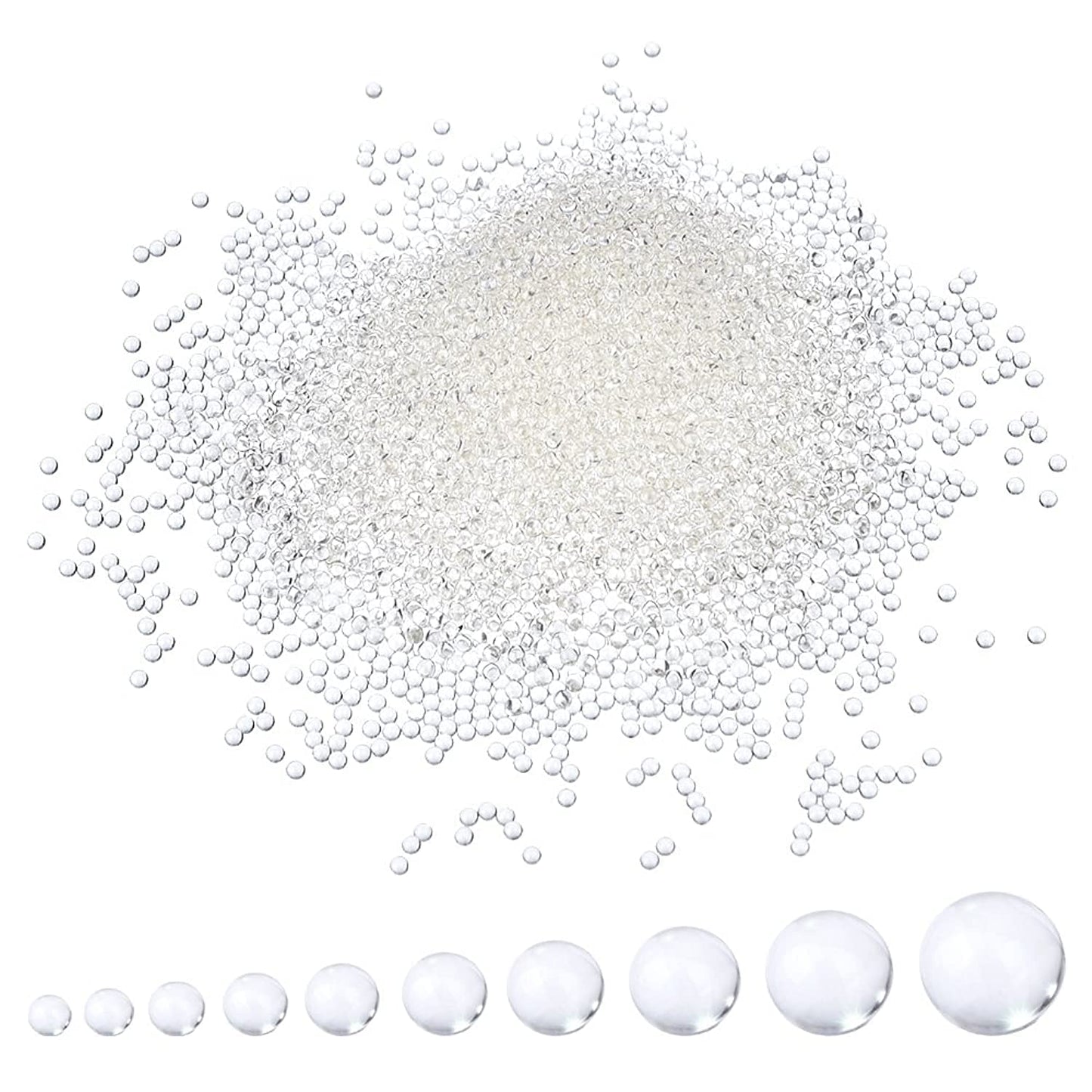 EBOOT 10000 Pieces Gel Soil Water Crystal Beads Gel Jelly Water Gems Vase Filler (Clear)