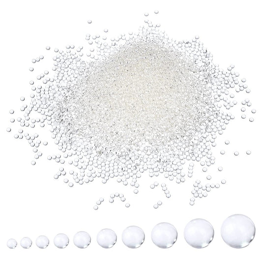 EBOOT 10000 Pieces Gel Soil Water Crystal Beads Gel Jelly Water Gems Vase Filler (Clear)