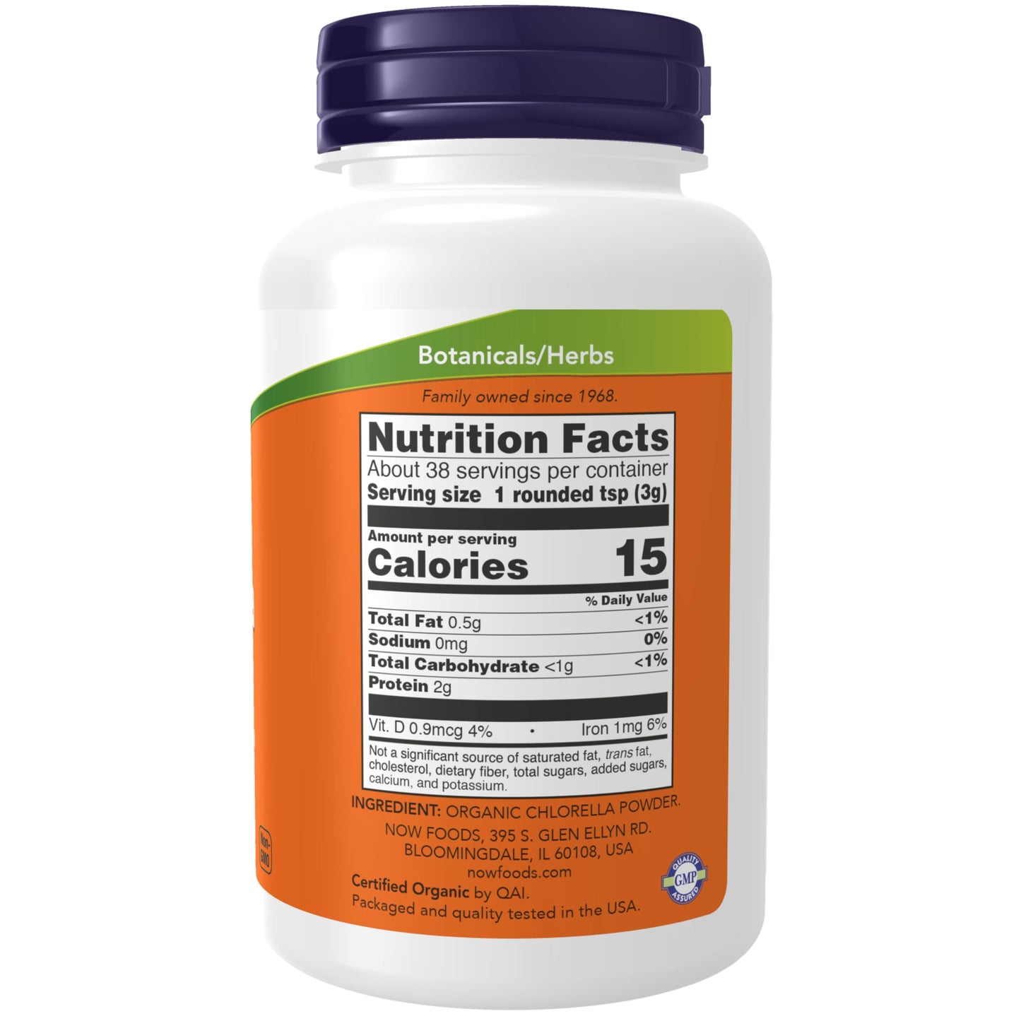 NOW Foods Supplements, Organic Chlorella Powder with naturally occurring Chlorophyll, Beta-Carotene, mixed Carotenoids, Vitamin C, Iron and Protein, 4-Ounce