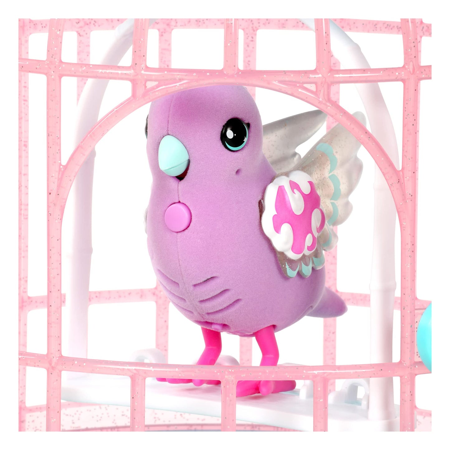 Little Live Pets - Lil' Bird & Bird Cage: Polly Pearl, New Light Up Wings with 20 + Sounds, and Reacts to Touch