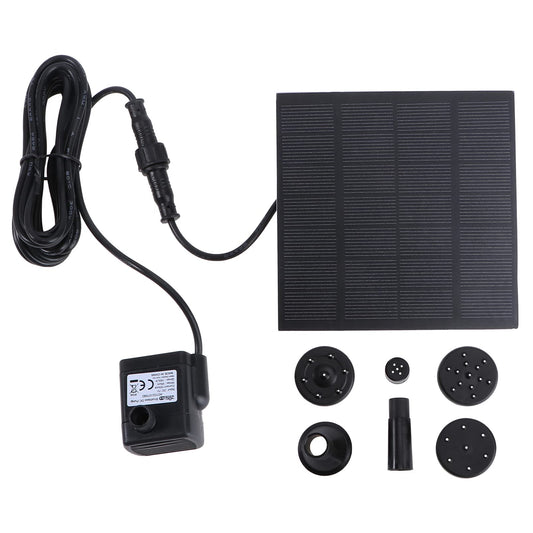 UEETEK 7V 180L/H Solar Power Water Pump Garden Fountain Submersible Pump with Suckers (Strong Direct Sunlight is Needed) 1.8W