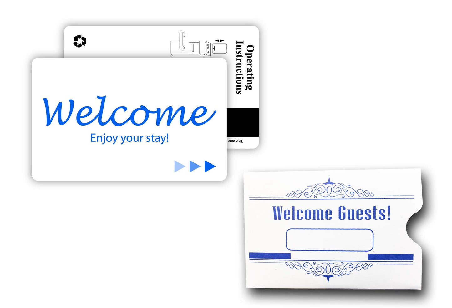 Hotel & Motel Magnetic Stripe Key Cards (500 w/envelopes)