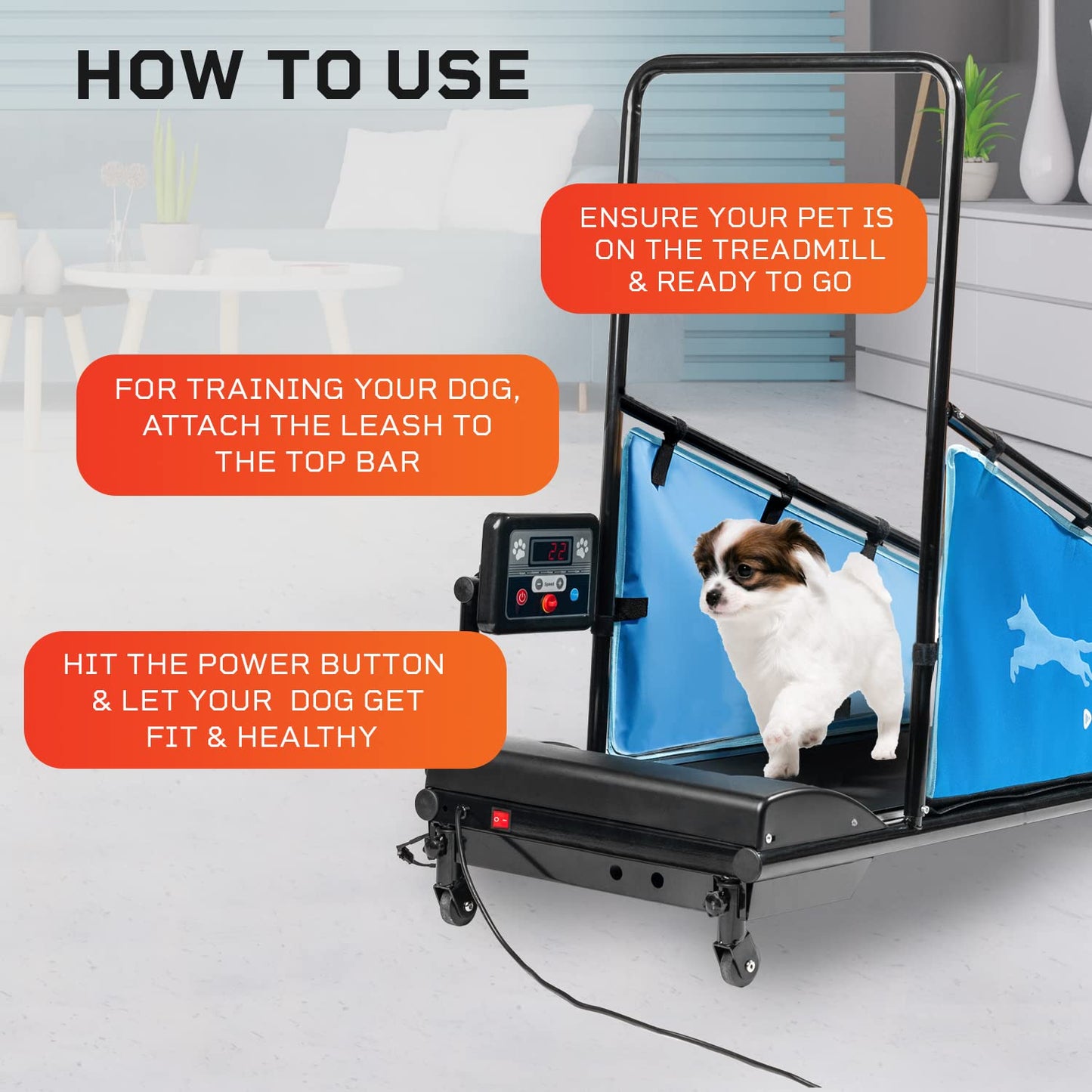 Lifepro PawRunner Dog Treadmill for Small Dogs, Dog Treadmill for Medium Dogs, Pet Treadmill for Dogs up to 130lbs, Dog Pacer Treadmill Indoor Dog Running Machine, Small Dog Treadmill for Dog Fitness