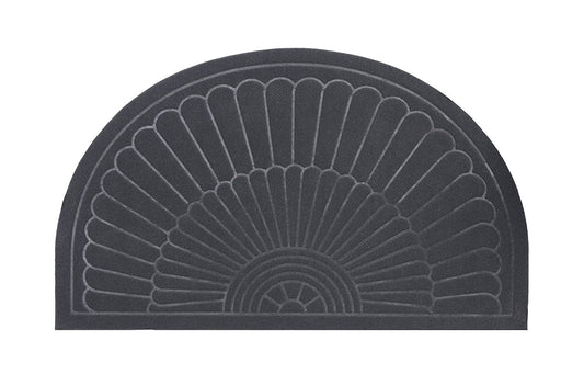 E-view Half Round Door Mat Mud Dirt Trapper Shoe Scraper Mat Entry Mat Rugs for Front Door Low Profile Indoor Washable