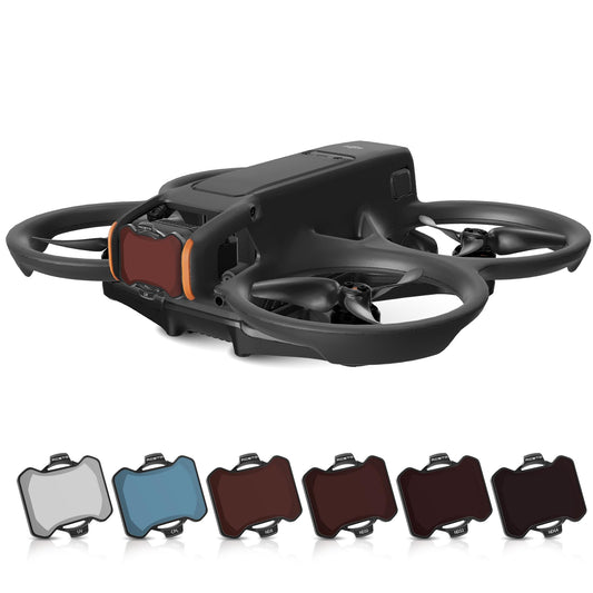 RCGEEK ND Filters Set for DJI Avata 2 Accessories, 6 Pack Plastics Gimbal Camera Len Filters for DJI Avata 2 (CPL, UV, ND8, ND16, ND32, ND64)