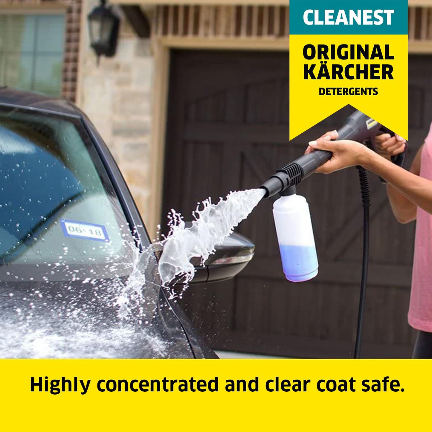 Kärcher 1 Gallon Pressure Washer Vehicle Detergent and Wax - Power Washer Soap for Cars, Bikes, Trucks, Boats and More