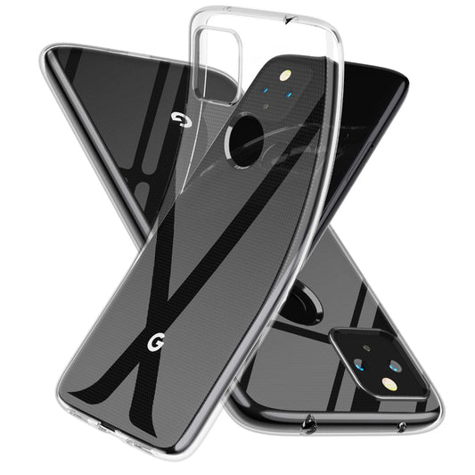 SNOSHO for Google Pixel 4a 5G Slim Case,Thin Flexible TPU Rubber Soft Skin Silicone Shockproof Anti-Scratch Carbon Fiber Protective Cases Cover for Pixel 4a 5G,Brushed Black