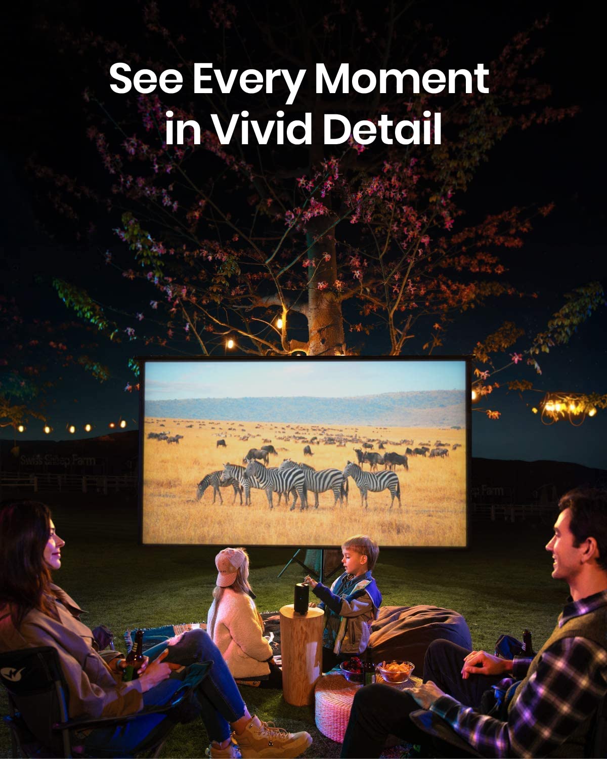 Anker NEBULA Capsule, Smart Wi-Fi Mini Projector, 100 ANSI Lumen Portable Projector, 360° Speaker, Movie Projector, 100 Inch Picture, 4Hr Video Playtime for Inside and Outside, Watch Anywhere