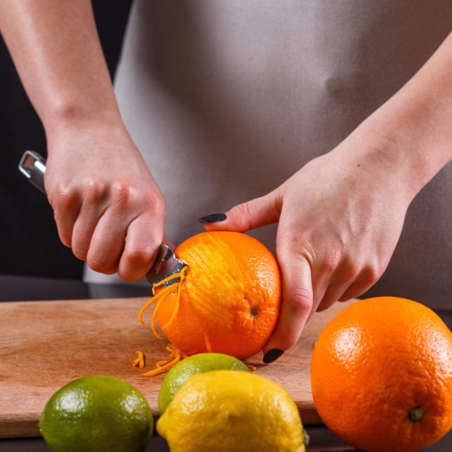 4 Pieces Lemon Zest Peeler for Cocktails Stainless Steel Orange Rind Peeler Tool Orange Citrus Twist Peeler with Channel Knife Kitchen Accessories