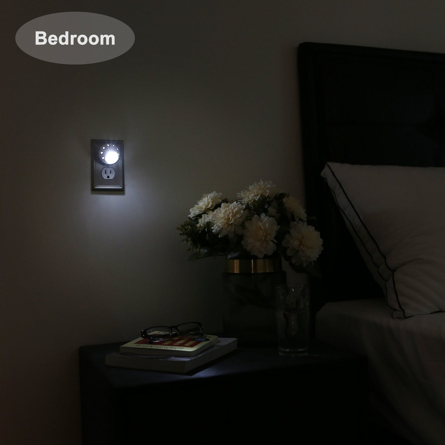 DEWENWILS Plug in Night Lights into Wall, Dusk to Dawn Sensor, 360° Rotating, Directional LED Nightlights for Kids, Nursy, Hallway, Bathroom, Bedroom, 5000K Daylight, UL Listed, 4 Pack