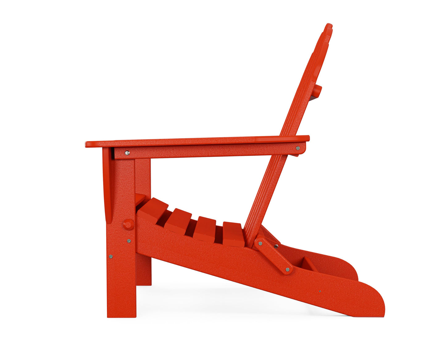 POLYWOOD AD5030SR Classic Folding Adirondack Chair, 38.5" H x31.25 W x 33.5" D, Sunset Red