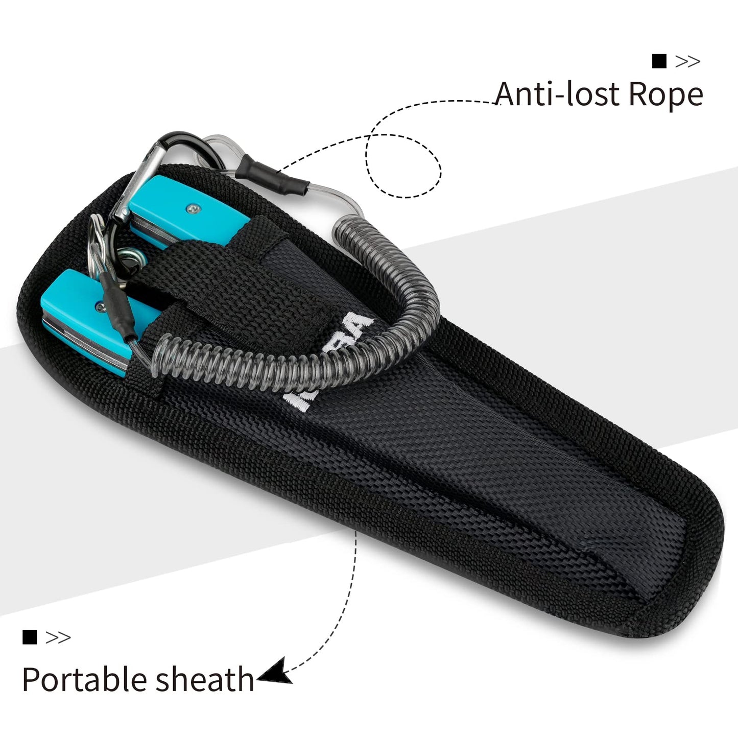 kaba Fishing Pliers 6.5” Saltwater Hook Removers Crimper Split Ring Tool Fishing Gear Line Cutters with Safety Lock and Sheath