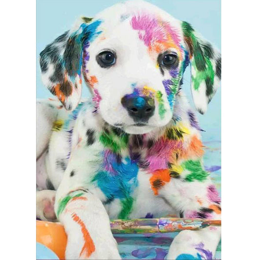 MXJSUA Diamond Art Painting Kits for Adults, Diamond Art Kits Adults Beginner Diamond Art Painting Animal Dog, Diamond Art Painting Kit for Adults Home Wall Decor 12x16 Inch Dalmatian Dog