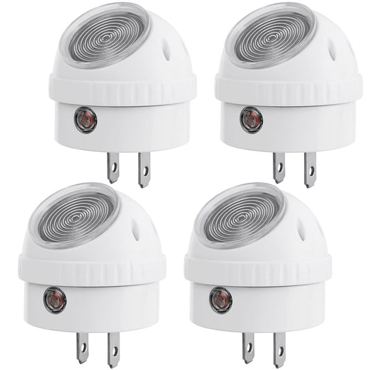 DEWENWILS Plug in Night Lights into Wall, Dusk to Dawn Sensor, 360° Rotating, Directional LED Nightlights for Kids, Nursy, Hallway, Bathroom, Bedroom, 5000K Daylight, UL Listed, 4 Pack