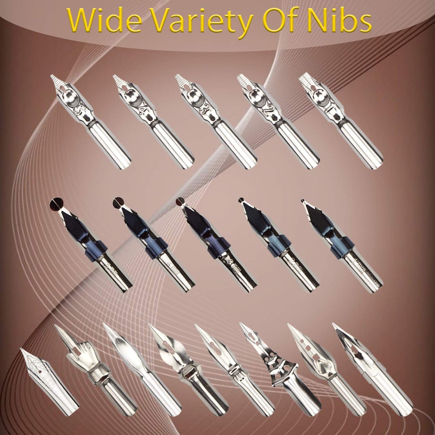 Trustela Office Supplies Calligraphy Nibs, 18 Calligraphy Pen Nibs, Dip Pen Nibs, Feather Pen Nibs, Quill Pen Nibs, Ink Pen Nibs, Fountain Pen Nibs