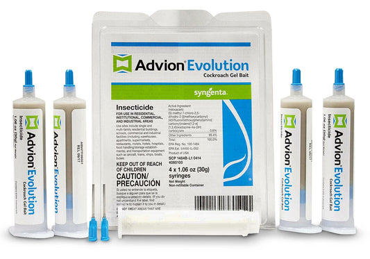 Advion Evolution Cockroach Gel Bait, 4 Tubes x 30-Grams, 1 Plunger and 2 Application Tips, Formulated with Indoxacarb, Enhanced Formulation,
