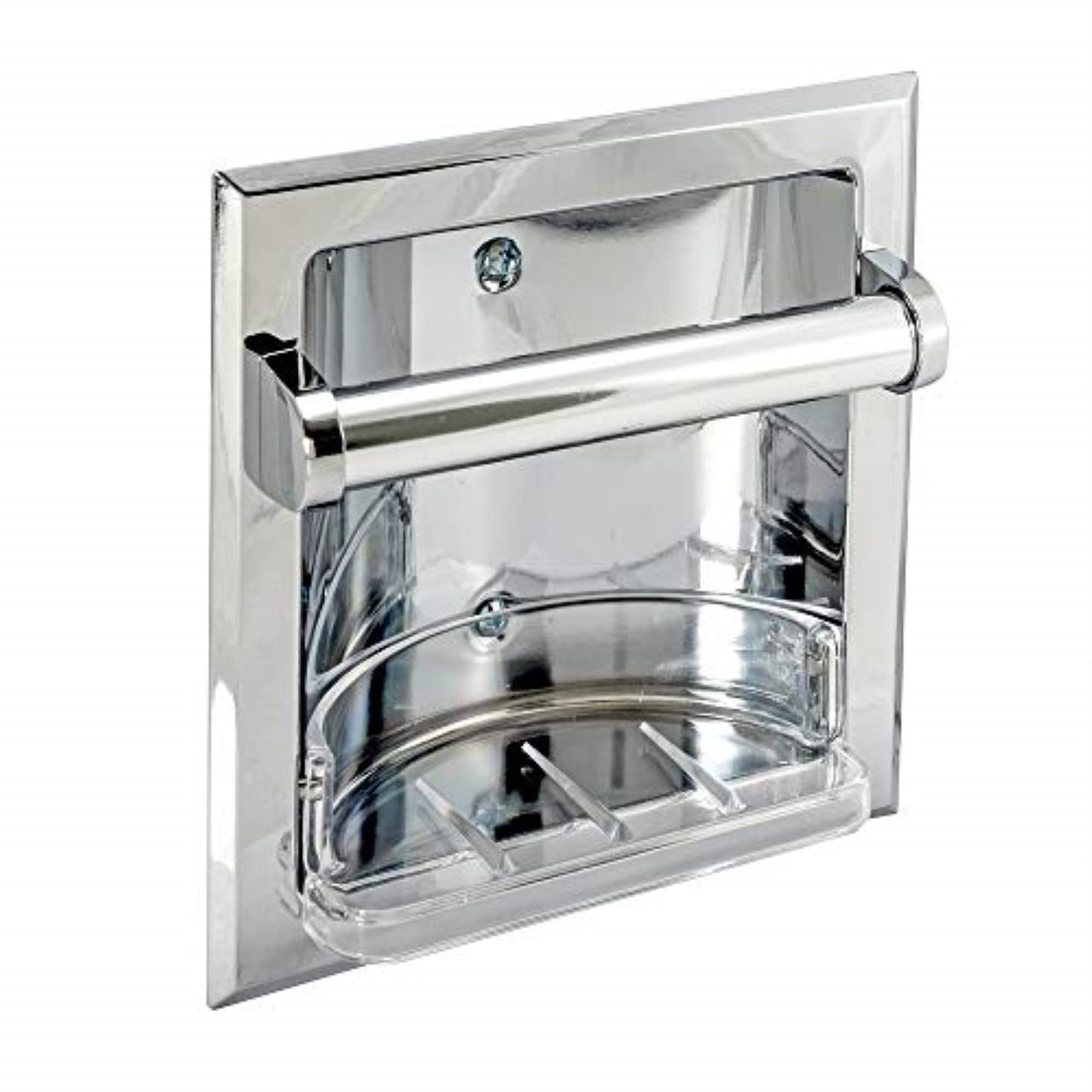 EZ-FLO Chrome Recessed Soap and Grab Bar, 15215