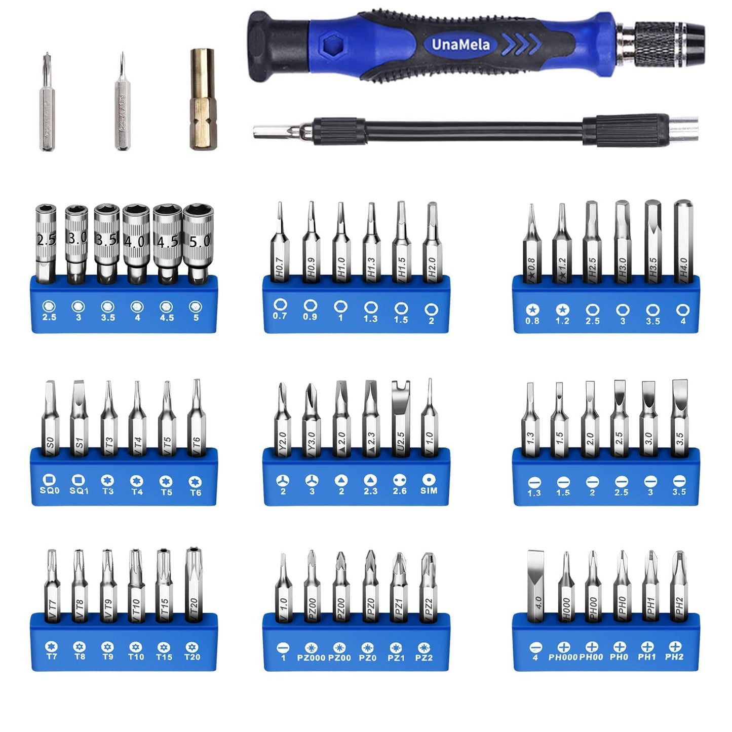 80 IN 1 Professional Computer Repair Tool Kit, Precision Screwdriver Set with 56 Bits, Magnetic screwdriver set Compatible for Laptop, PC