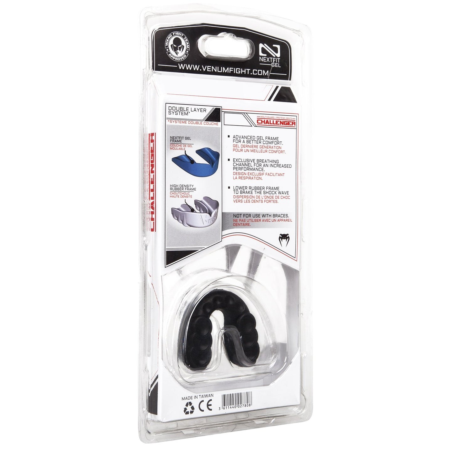 Venum Challenger Mouthguard - Black/Ice, One Size