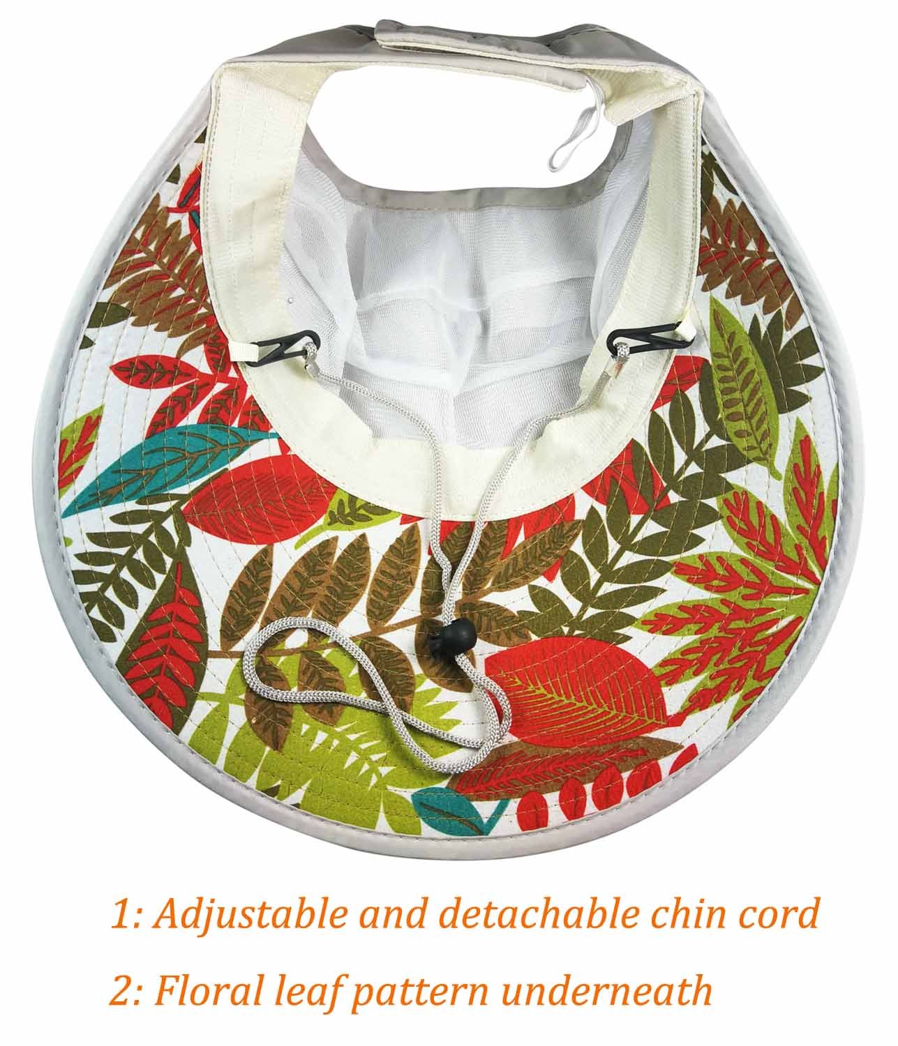 HINDAWI Sun Hats for Women Wide Brim Sun Hat UV Protection Visor Floppy Beach Packable Caps Grey