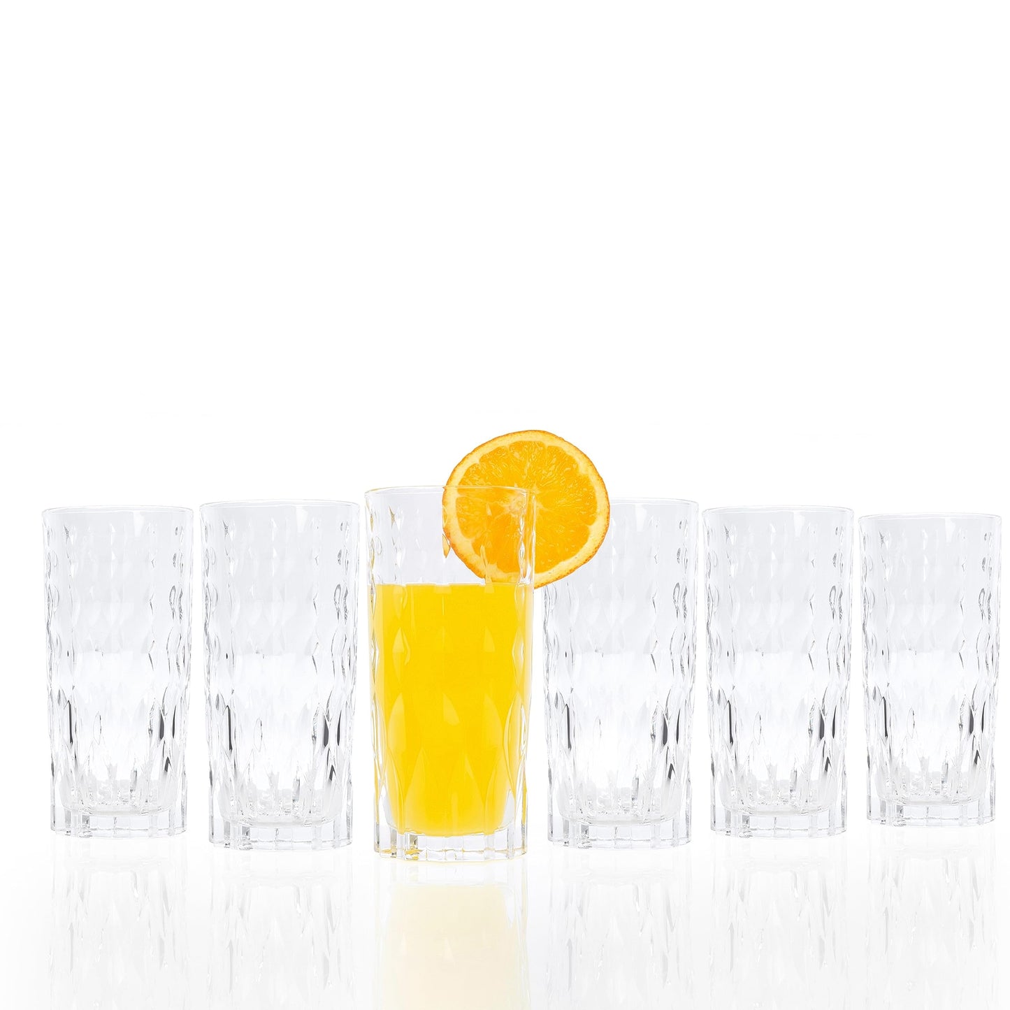 RCR Crystal 6 Piece Marilyn Whisky Glasses Set - Modern Cut Glass Cocktail Tumblers - 337ml