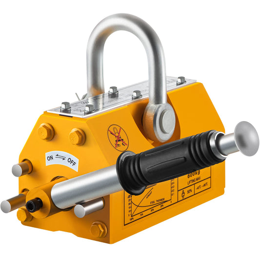 Happybuy Steel Magnetic Lifter 1320 LB Metal Lifting Magnet 600 KG Neodymium Magnetic Lift Hoist Shop Crane(600KG)
