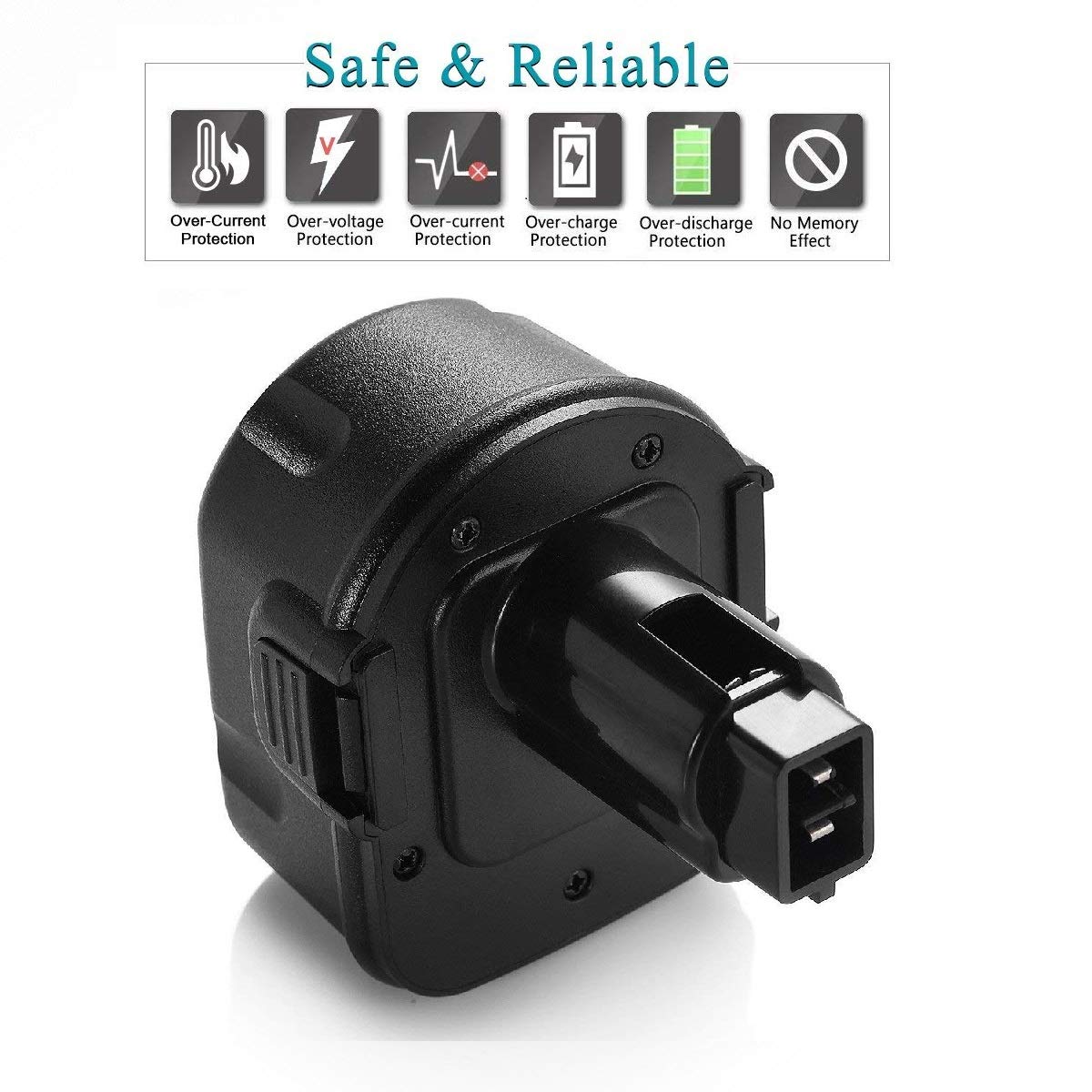 [Upgraded to 3600mAh] Replacement Battery Compatible with Dewalt 12V Battery 3.6Ah Ni-MH XRP DW9072 DC9071 DCB120 DW9071 DW9072 DW953 DE9037 DE9071 DE9072 DE9074 DE9075 12 Volt Cordless Power Tool