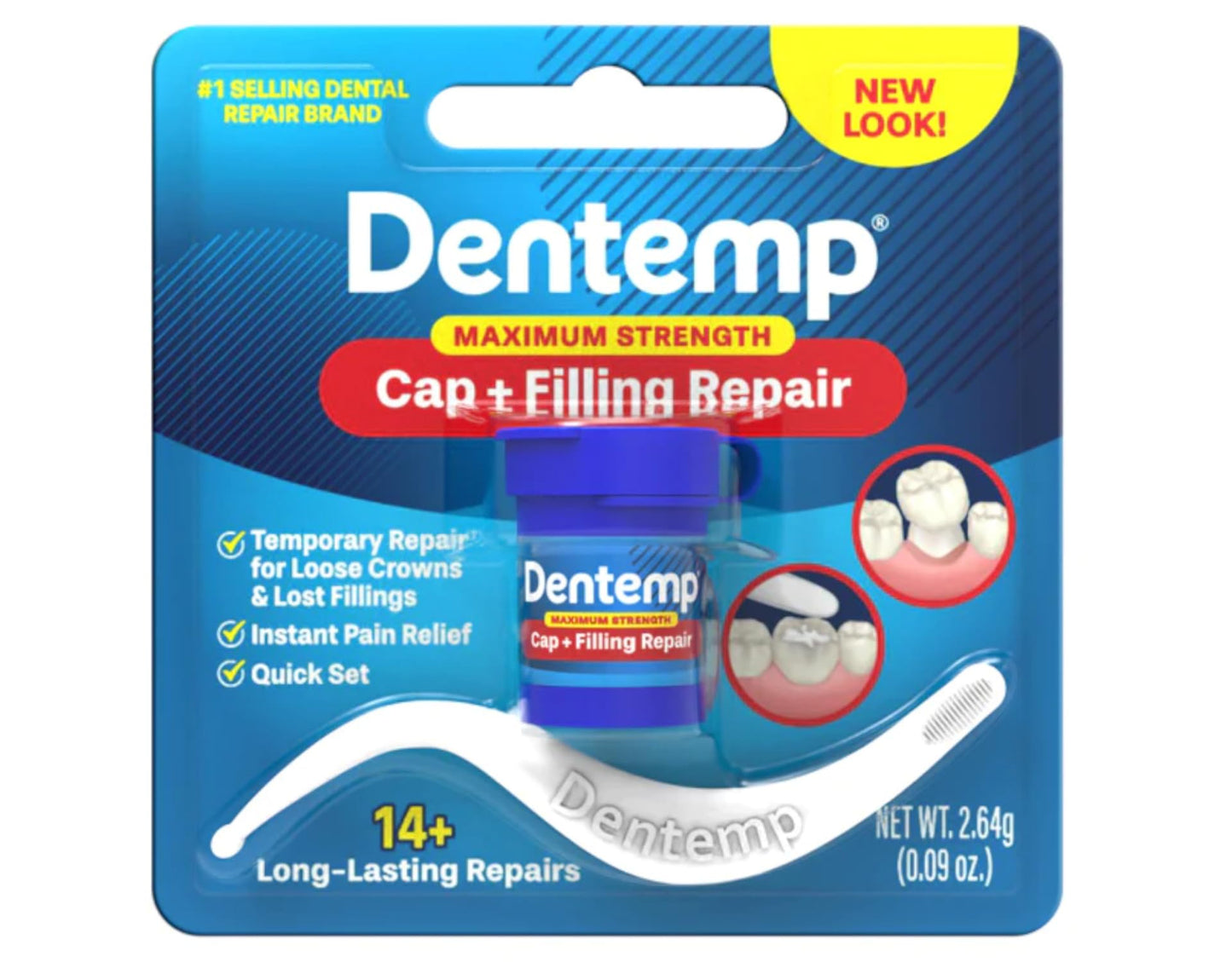 Dentemp Maximum Strength Lost Fillings and Loose Caps Repair, Pack of 6