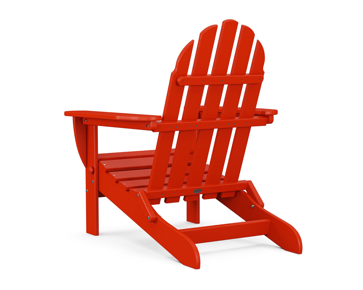 POLYWOOD AD5030SR Classic Folding Adirondack Chair, 38.5" H x31.25 W x 33.5" D, Sunset Red