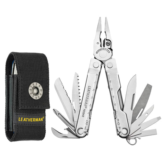 LEATHERMAN, Rebar Multitool with Premium Replaceable Wire Cutters and Saw, Stainless Steel with Nylon Sheath