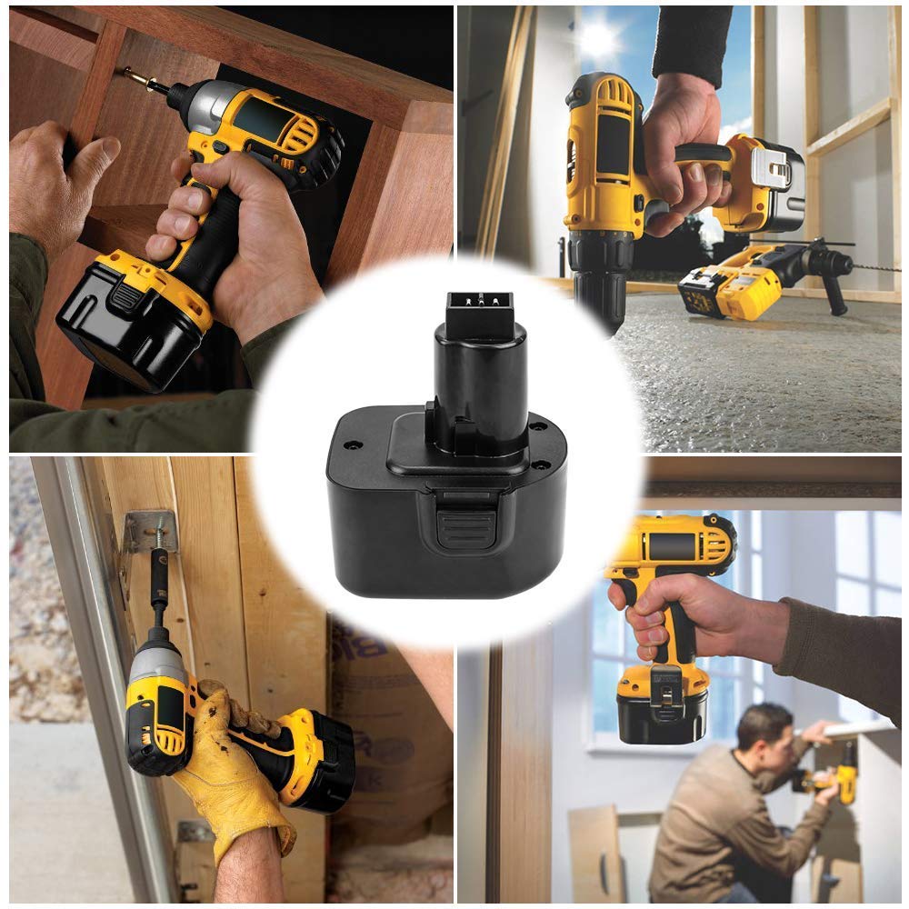[Upgraded to 3600mAh] Replacement Battery Compatible with Dewalt 12V Battery 3.6Ah Ni-MH XRP DW9072 DC9071 DCB120 DW9071 DW9072 DW953 DE9037 DE9071 DE9072 DE9074 DE9075 12 Volt Cordless Power Tool