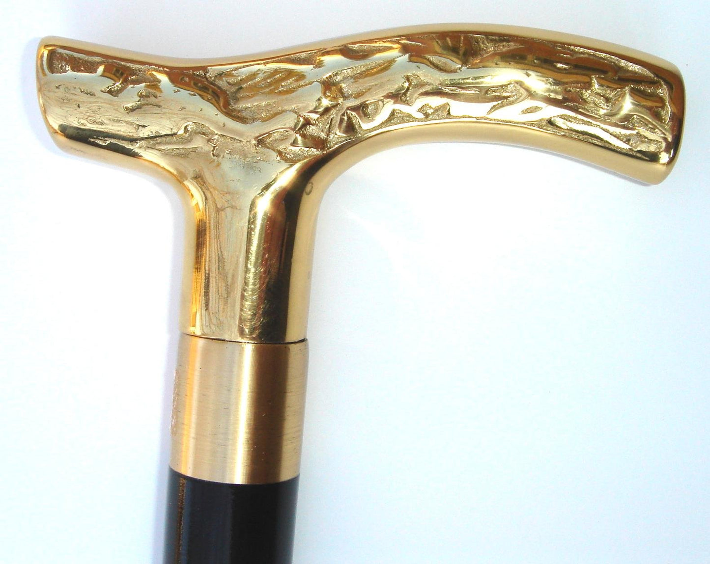Upper Deck, LTD Victorian Style Wood Walking Stick ~ Cane with a Brass Handle, Brown