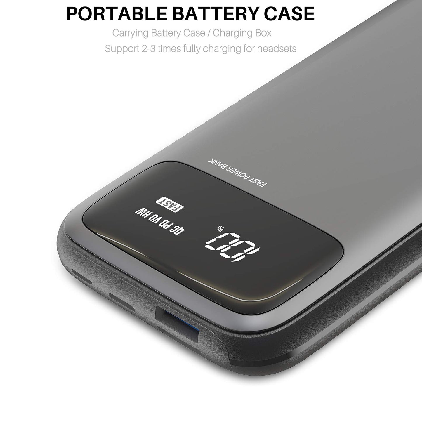 TOZO PB2 PD Fast Charging Power Bank 20000mAh with Visible Digital Display Portable Charger 18W Battery Pack with Dual Input Ports, High Charging Speed for iPhone, Samsung and More. Gray
