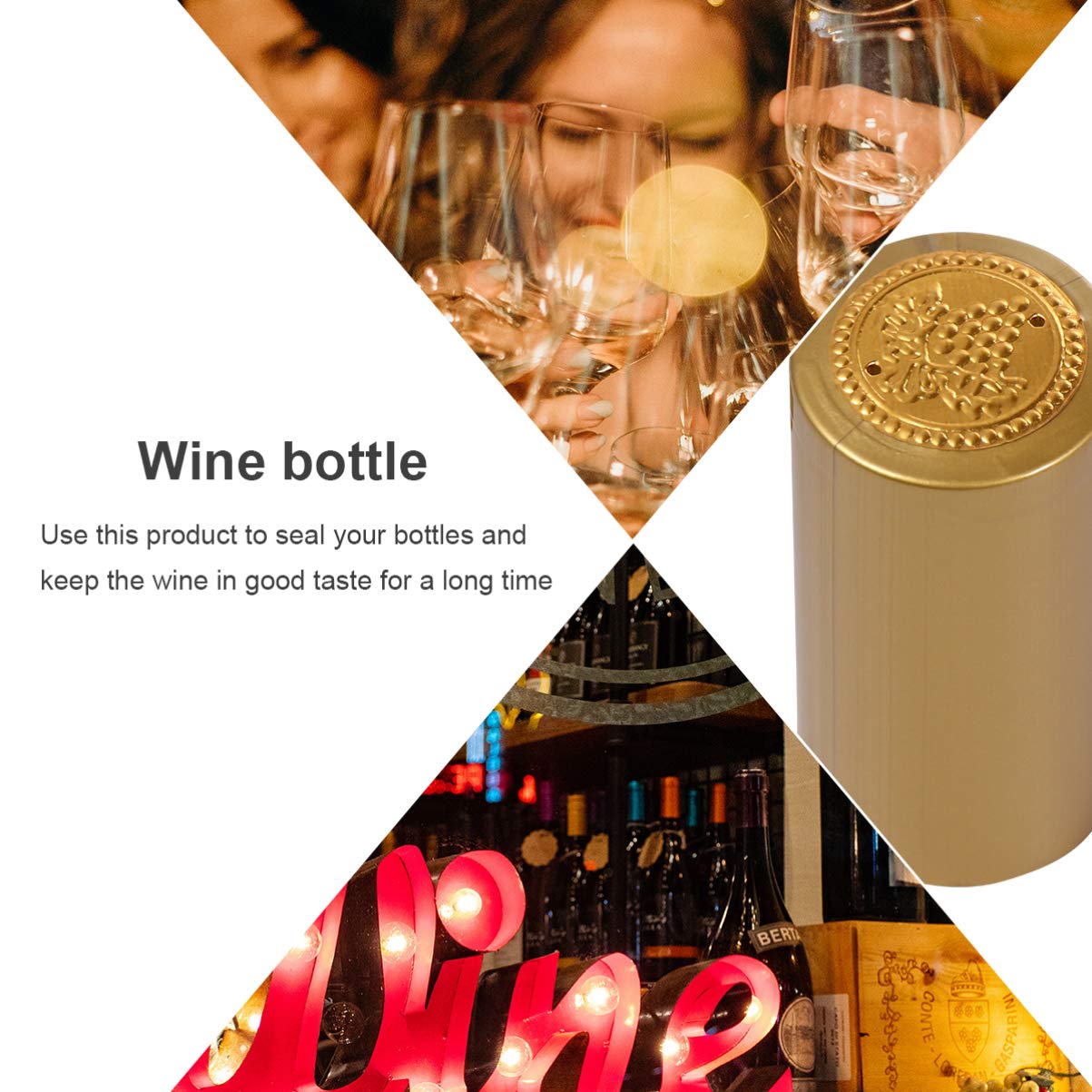 100pcs heat shrink capsules PVC Heat Shrink Capsules Wine Bottle Seal Capsules Wine Shrink Wrap Cap For Wine Cellars pvc heat shrink capsules Bottle