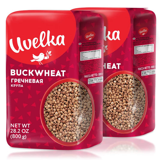 Uvelka Buckwheat Groats 800 Gram, Pack of 2