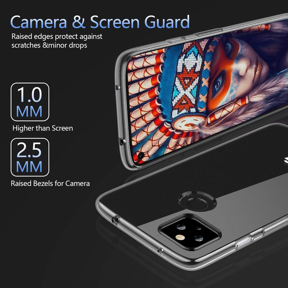 SNOSHO for Google Pixel 4a 5G Slim Case,Thin Flexible TPU Rubber Soft Skin Silicone Shockproof Anti-Scratch Carbon Fiber Protective Cases Cover for Pixel 4a 5G,Brushed Black