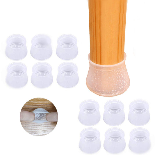 SOLORI 36 pcs Silicone Chair Leg Floor Protectors, Stool Leg Protectors Cap, Non-Slip Chair Leg Caps for Hardwood Floors (Medium, 36 pcs)