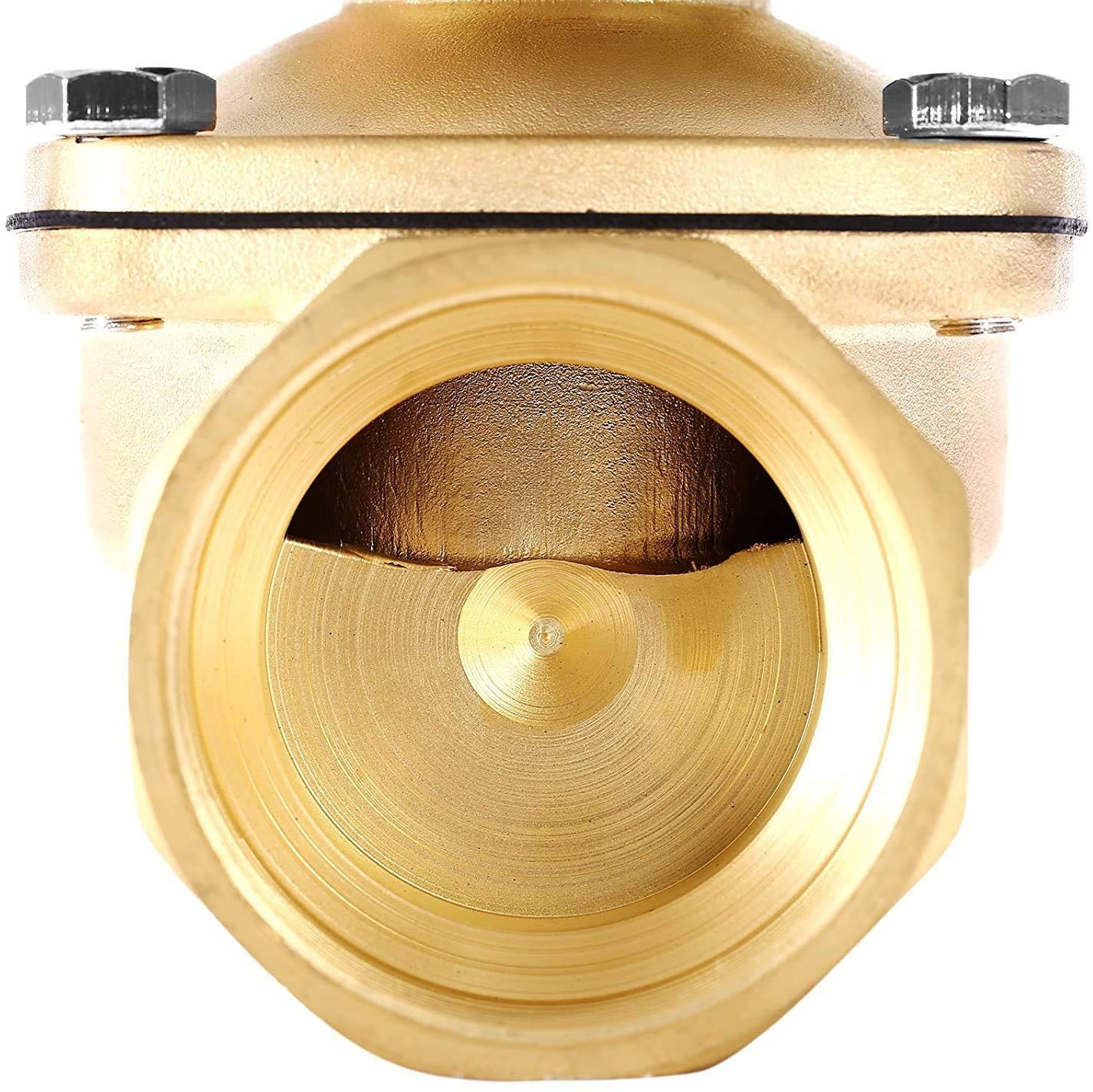 BACOENG Brass Electric Solenoid Valve 2" AC110V (NPT, Normally Closed)
