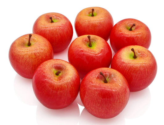 JEDFORE Fake Apples Artificial Red Apples Simulation Lifelike Fruit Set for Home House Kitchen Wedding Party Decoration Photography (8Pcs)