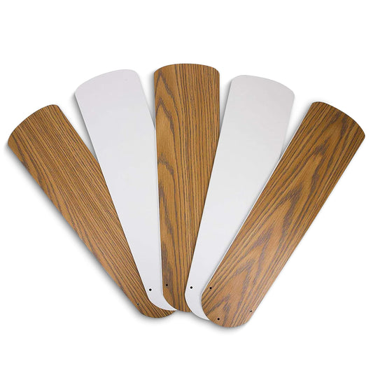 OHLECTRIC 5PCS 16 ½ Inches Fan Blades - Fan Replacement Blades For 42-inch Ceiling Fan - Substitution for Broken Blades - High-Performance Ceiling Fan Blades - Indoor Use, Oak/Walnut - OL-40489