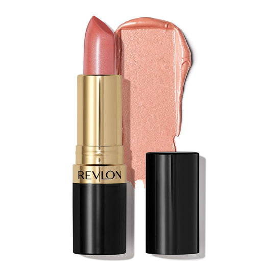 Revlon Lipstick, Super Lustrous Lipstick, Creamy Formula For Soft, Fuller-Looking Lips, Moisturized Feel in Pinks, Silver City Pink (405) 0.15 oz