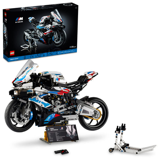 Kit de modelo de motocicleta LEGO Technic BMW M 1000 RR 42130 para adultos, juego de motocicleta para construir y exhibir con características auténticas, idea de regalo de motocicleta