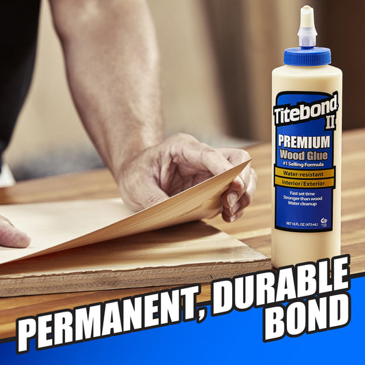 Titebond II Premium Wood Glue 5004, Ideal for Woodworking, Furniture Repair/Assembly, Construction, Home Repair or Modeling, 16 oz