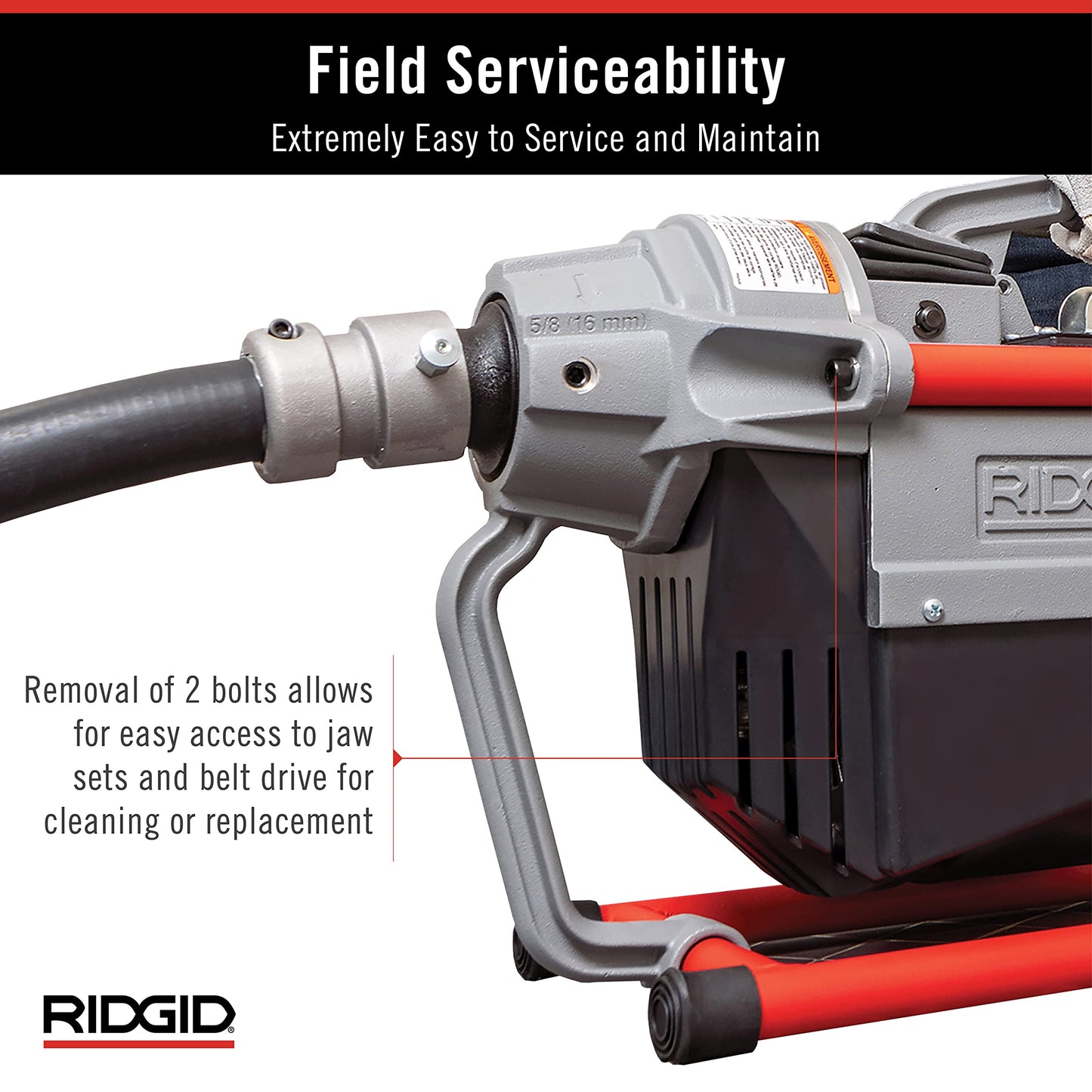 RIDGID 66497 K-60SP-SE Sectional Machine, Sectional Sewer Machine with A-61 Auger Tool Kit and A-62 Drain Cable Kit, Drain Cleaner Machine