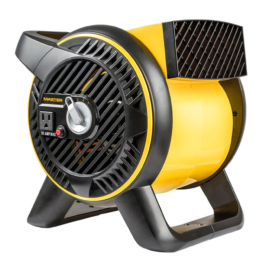 Master High-Velocity Pivoting Head Blower Fan – Utility Air Mover for Drying or Ventilating Home or Construction Site. Daisy chain compatible (MAC-310A-120)