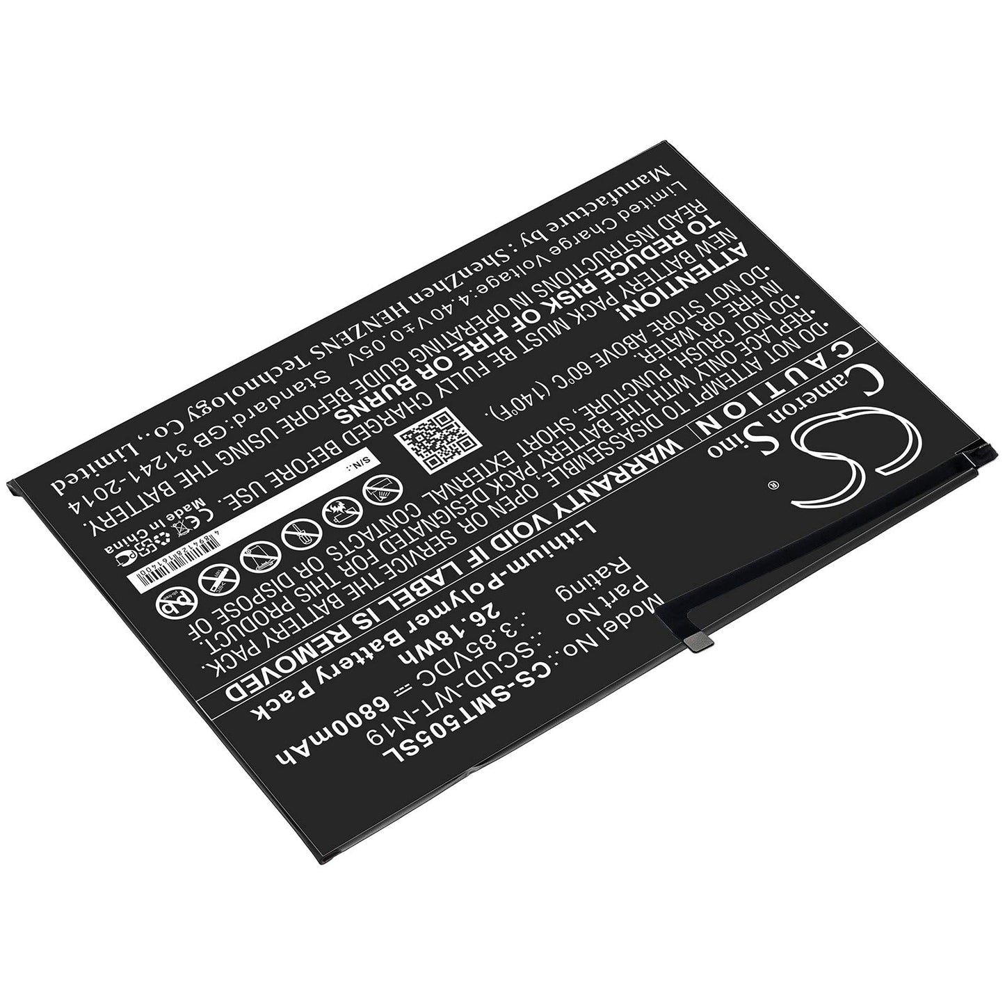 FYIOGXG CS Battery for Galaxy Tab A7 10.4 2020, SM-T500, SM-T505 PN: SCUD-WT-N19 6800mAh / 26.18Wh