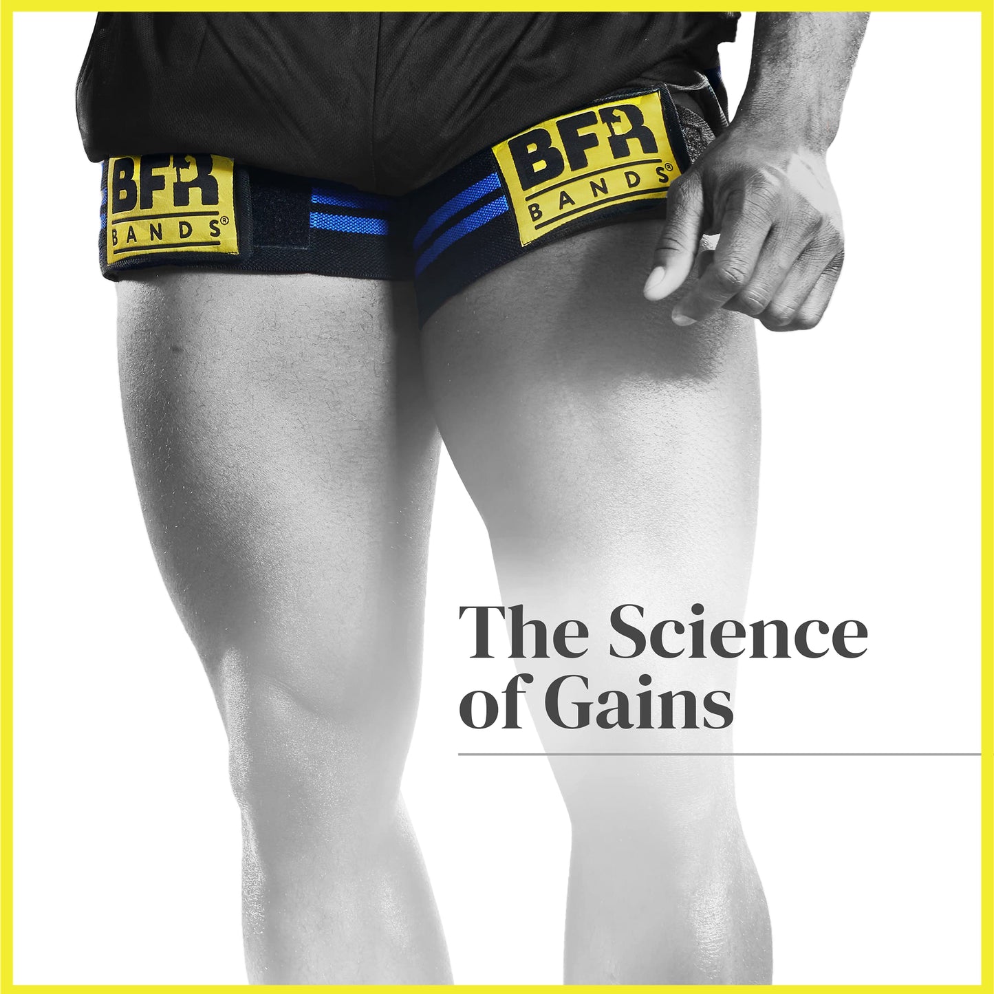 BFR BANDS Blood Flow Restriction Bands - 2 Pack for Legs, Booty & Glutes, 3-Inch Wide Straps - DoubleWrap Occlusion Bands for Gym & Weight Lifting to Increase Muscle Mass in Women & Men