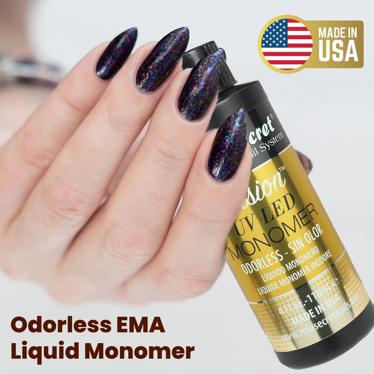 Mia Secret ODORLESS FUSION UV LED MONOMER 2oz / 4oz (FUSION ODORLESS 4oz)